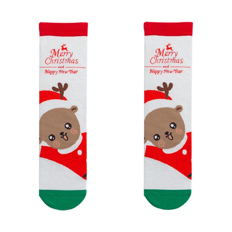 Glad Xvan 5 Pairs Christmas Socks Winter Socks Cute Cartoon Casual Cotton Creative Socks